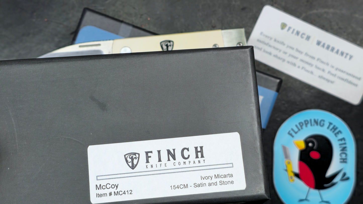 Finch MCcoy Ivory Micarta 154CM (NEW)