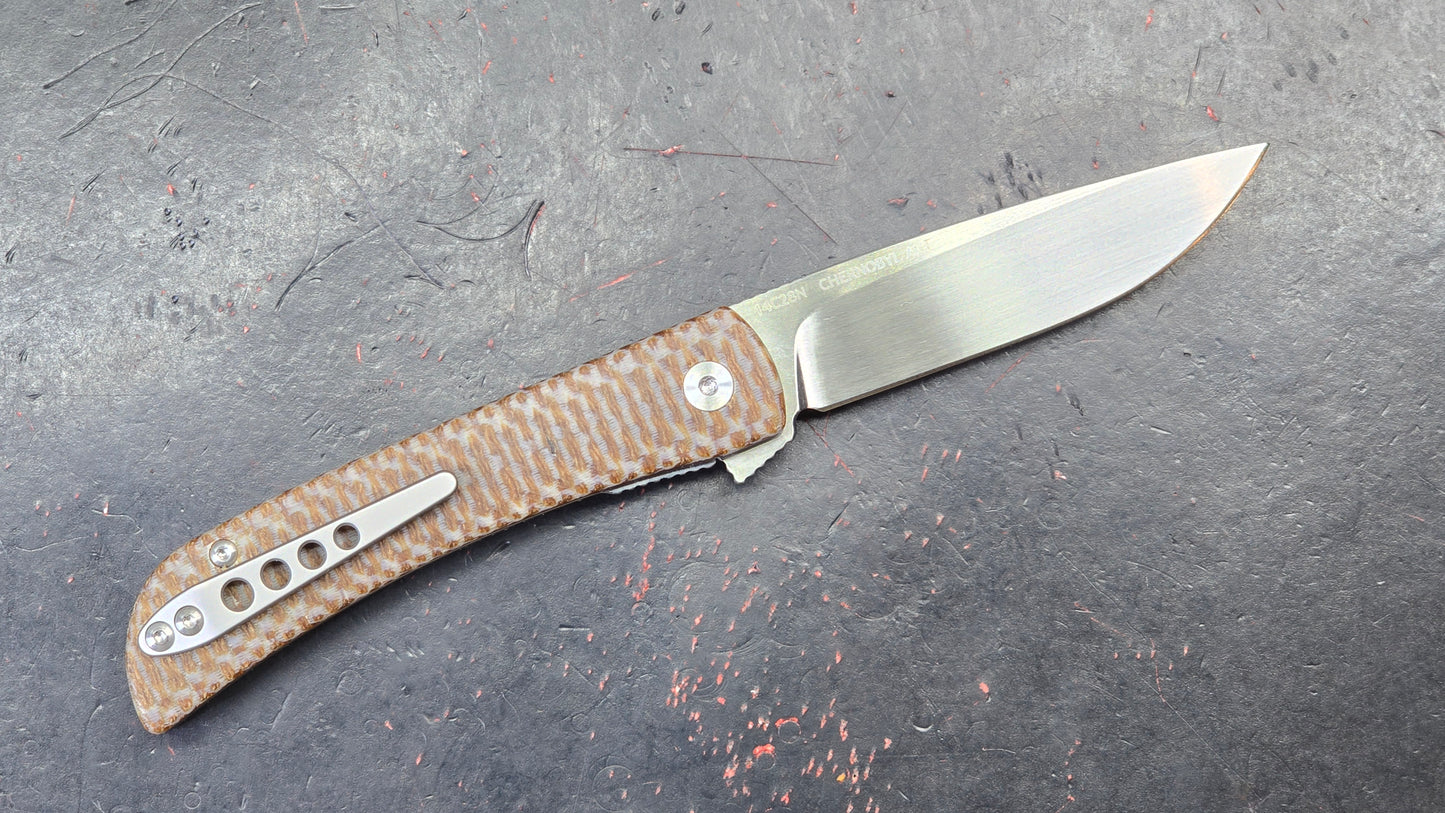 Finch Chernobyl Ant Parquet (Brown Micarta) 14C28N (NEW)