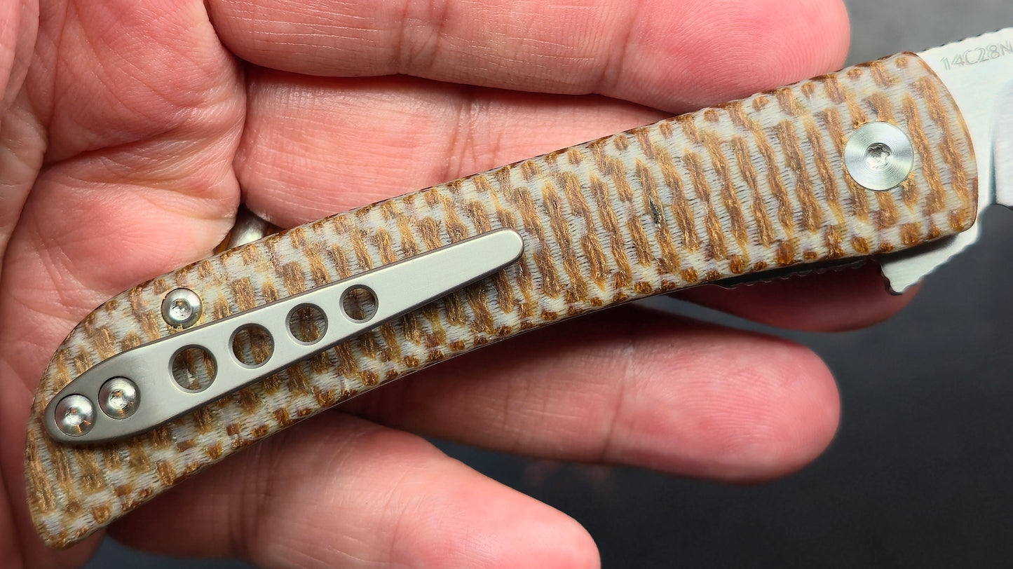 Finch Chernobyl Ant Parquet (Brown Micarta) 14C28N (NEW)