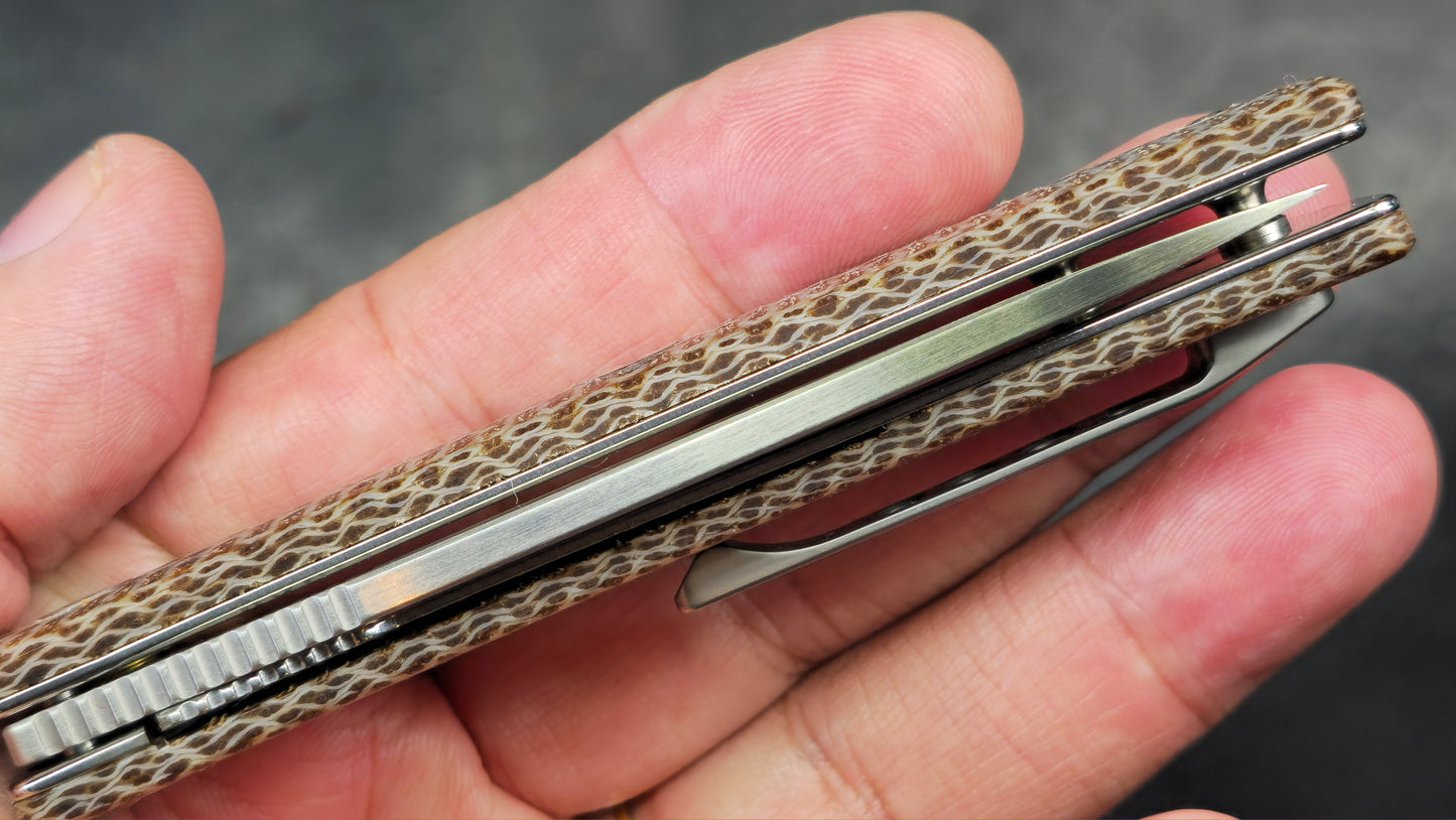 Finch Chernobyl Ant Parquet (Brown Micarta) 14C28N (NEW)