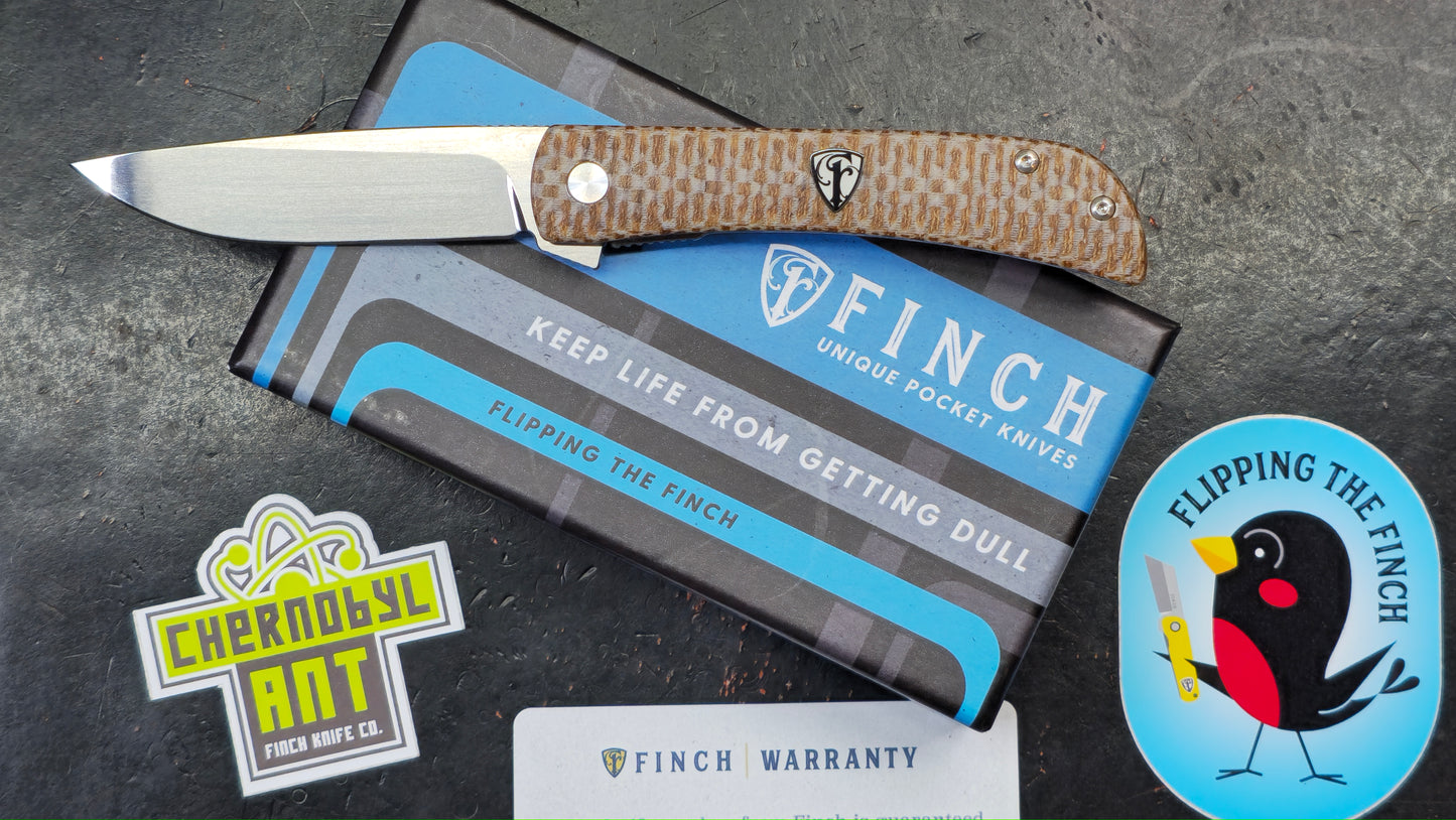 Finch Chernobyl Ant Parquet (Brown Micarta) 14C28N (NEW)
