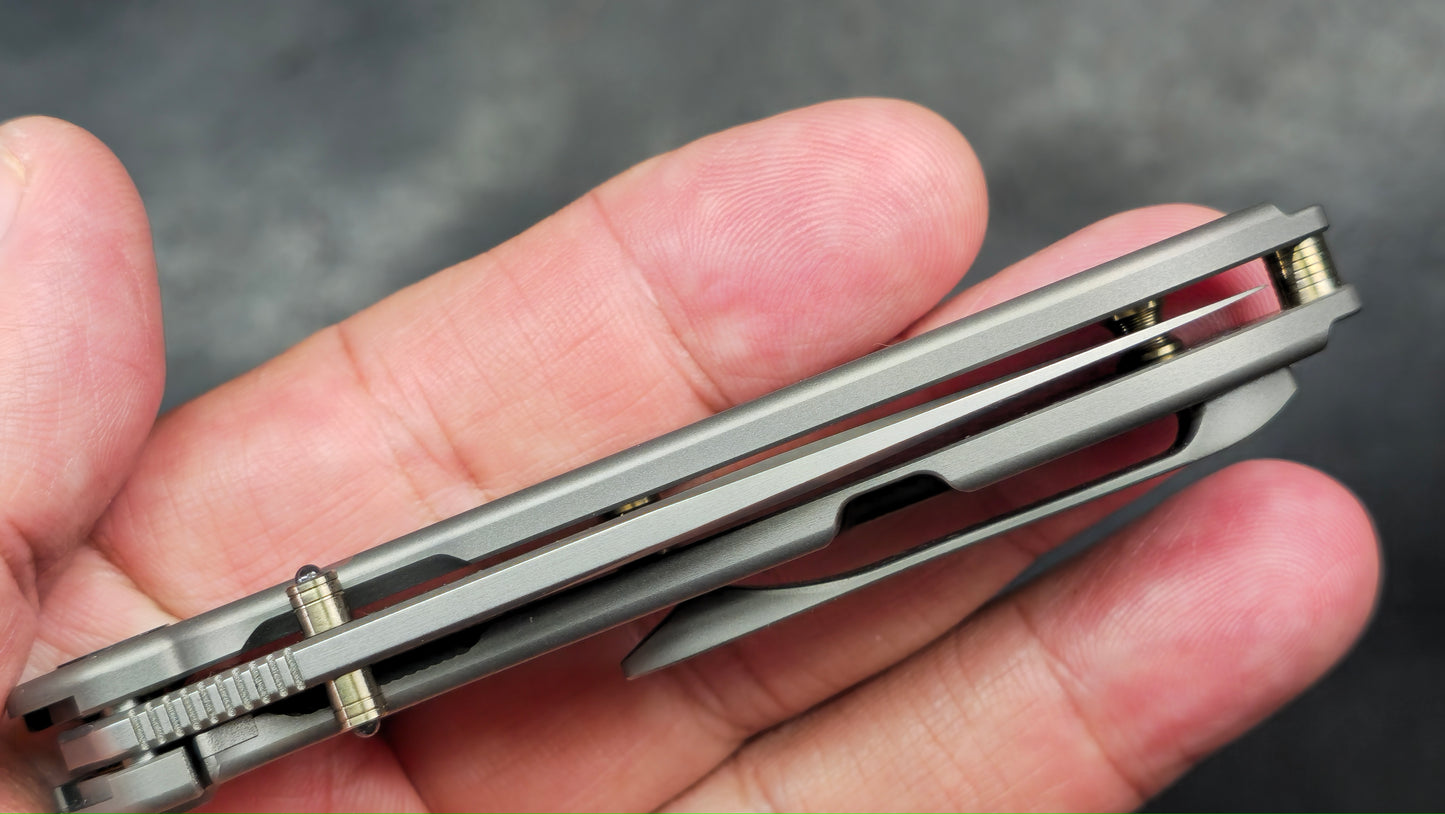 WEKnife Schism Titanium Gold Holes S35VN (NEW)