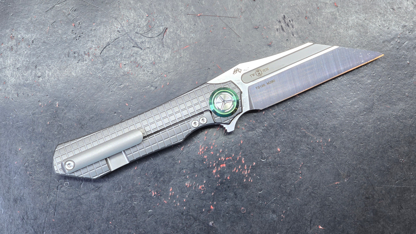 TwoSun TS195 Frag Titanium Handle M390 Blade (NEW)