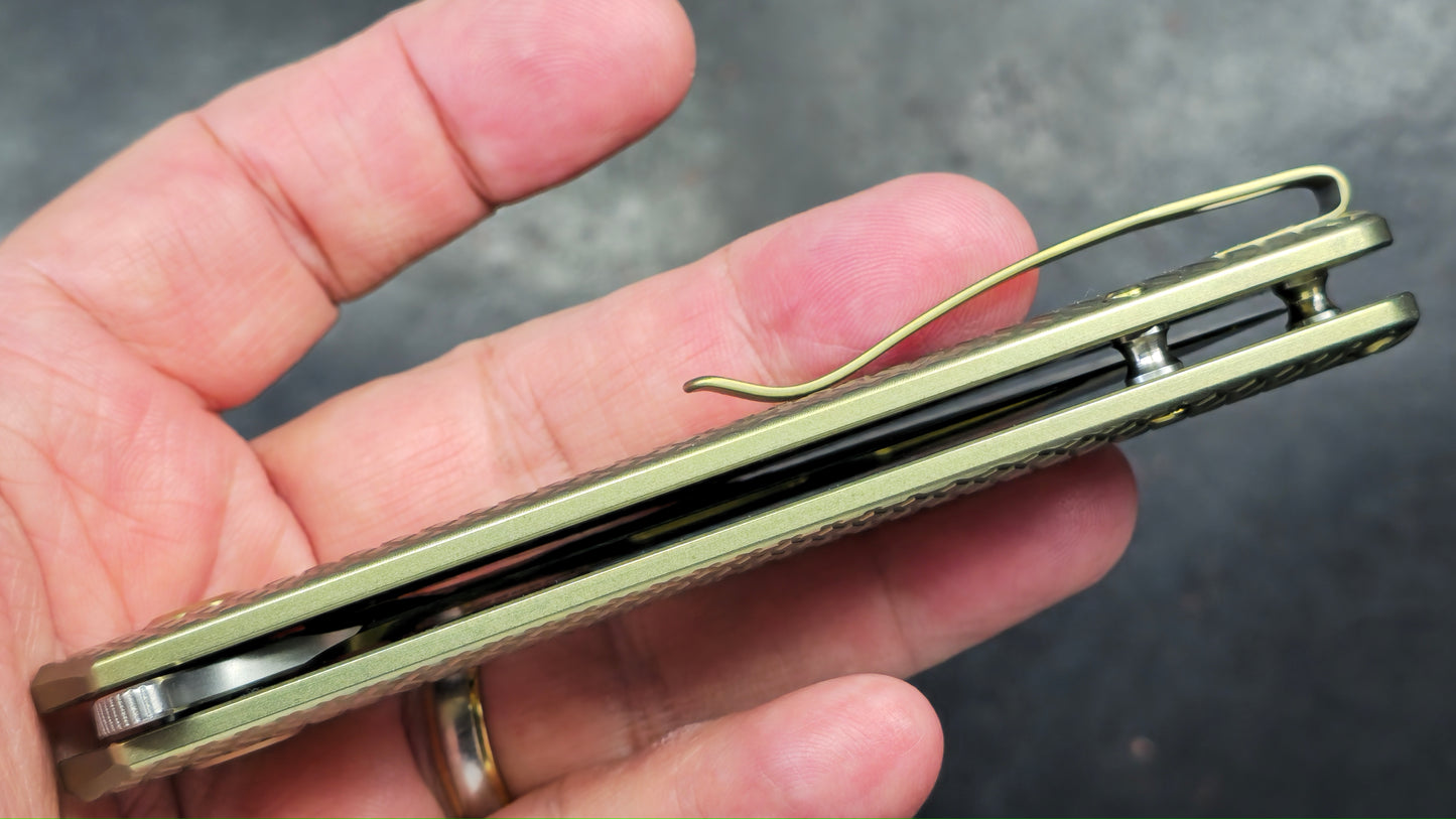 Kubey Tityus Yellow Textured Titanium Handle 14c28n (NEW)