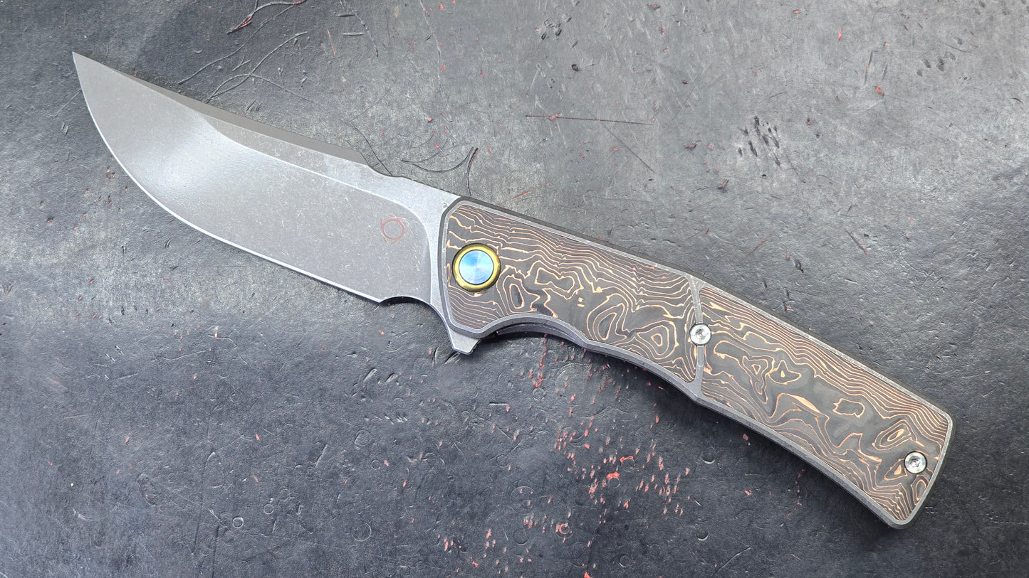 Sixleaf Hero SL-30-Sand Titanium CF M390 (NEW)