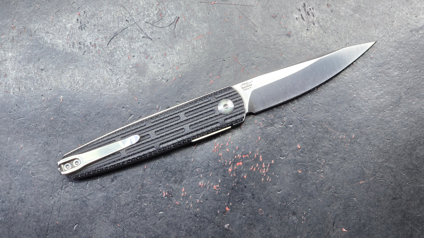 Kizer Bamboo Black Micarta Handle Nitro-V (NEW)