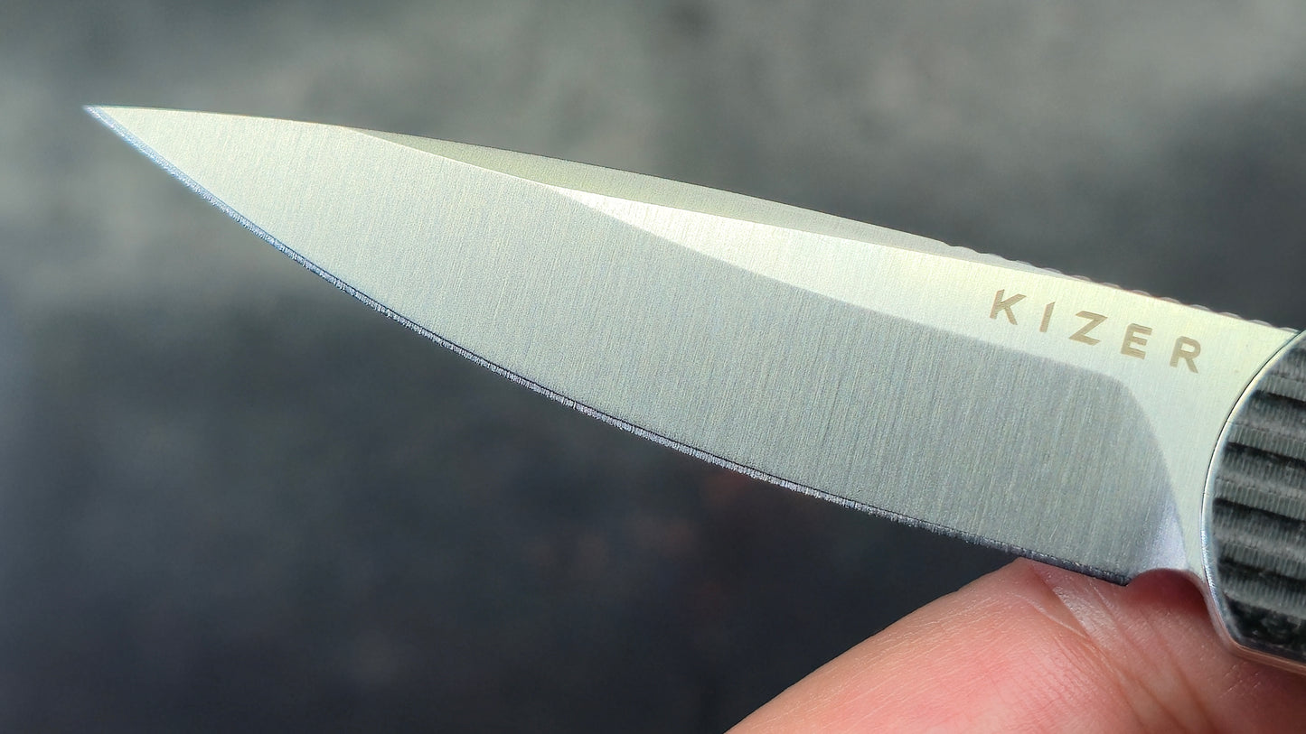 Kizer Bamboo Black Micarta Handle Nitro-V (NEW)