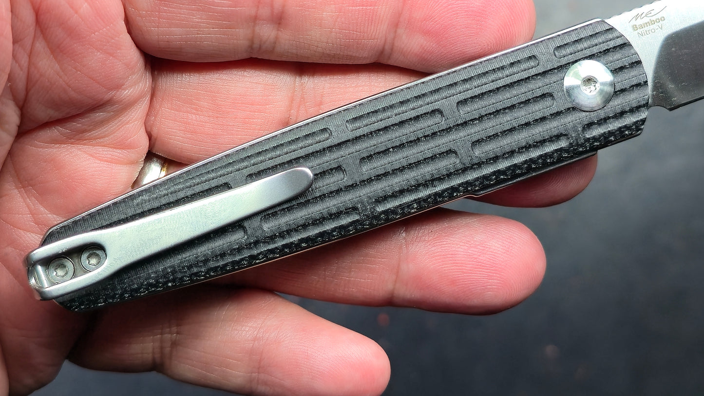 Kizer Bamboo Black Micarta Handle Nitro-V (NEW)