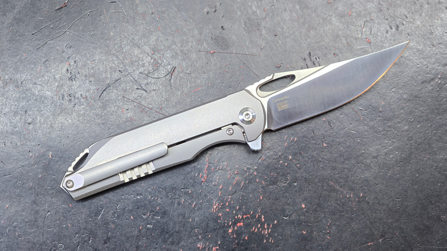 Kizer Assassin Titanium Handle, 3.15 Inches S35VN (NEW)