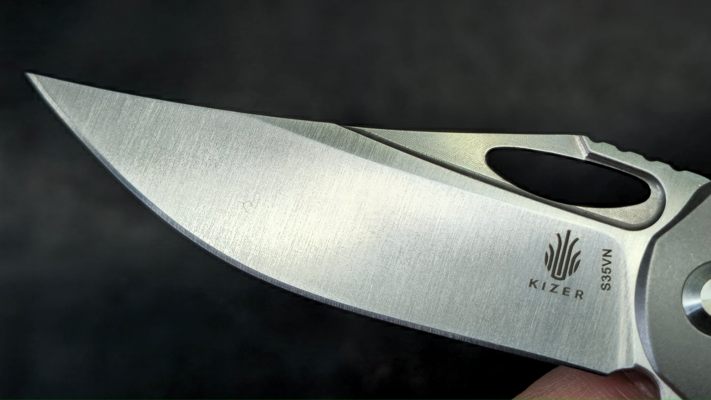 Kizer Assassin Titanium Handle, 3.15 Inches S35VN (NEW)