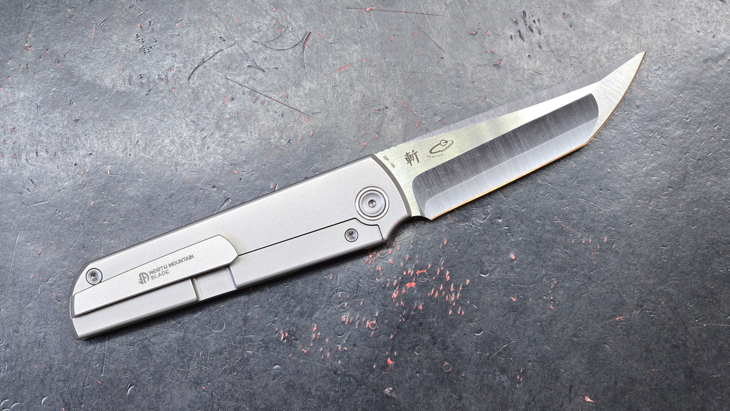 North Mountain Blade LEE WILLIAMS KICKSTOP Grid Titanium ZDP189 (NEW)