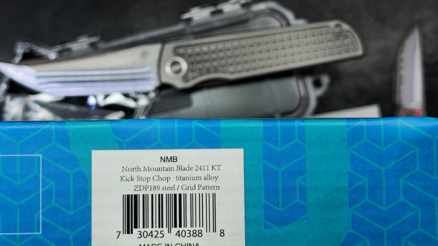 North Mountain Blade LEE WILLIAMS KICKSTOP Grid Titanium ZDP189 (NEW)