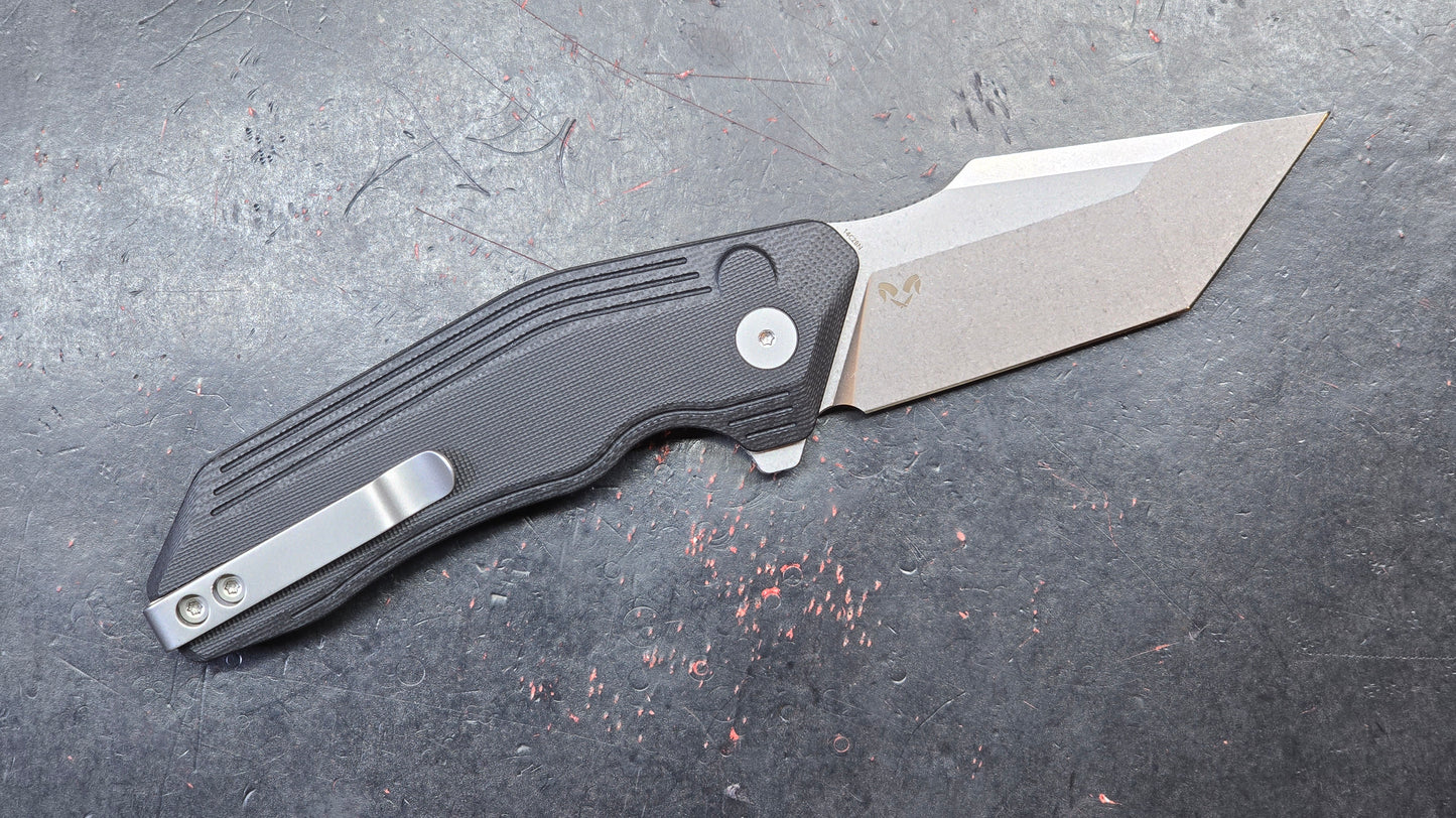 Kubey Yokai Folding Knife Black G10 Handle 14C28N (NEW)