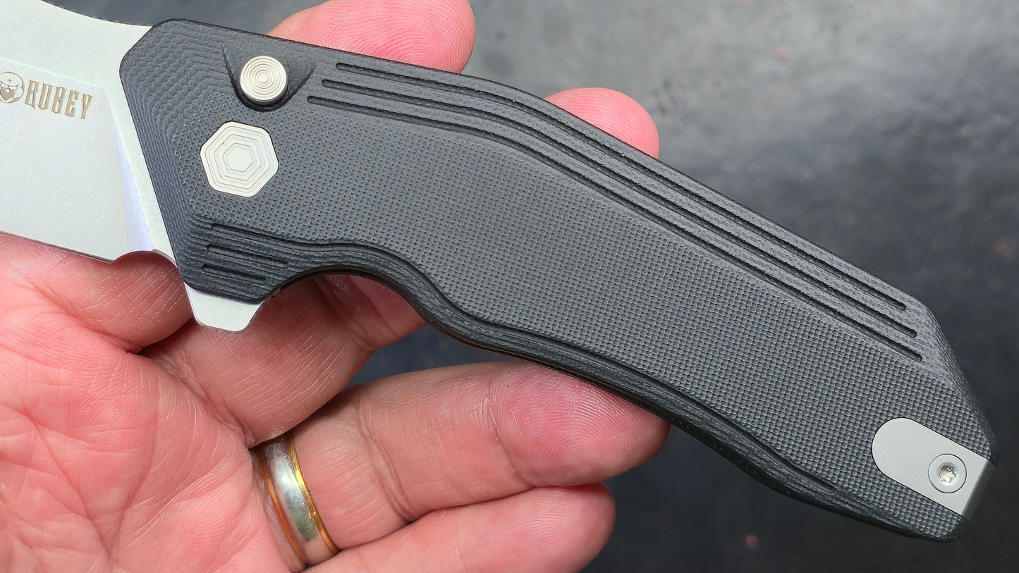 Kubey Yokai Folding Knife Black G10 Handle 14C28N (NEW)