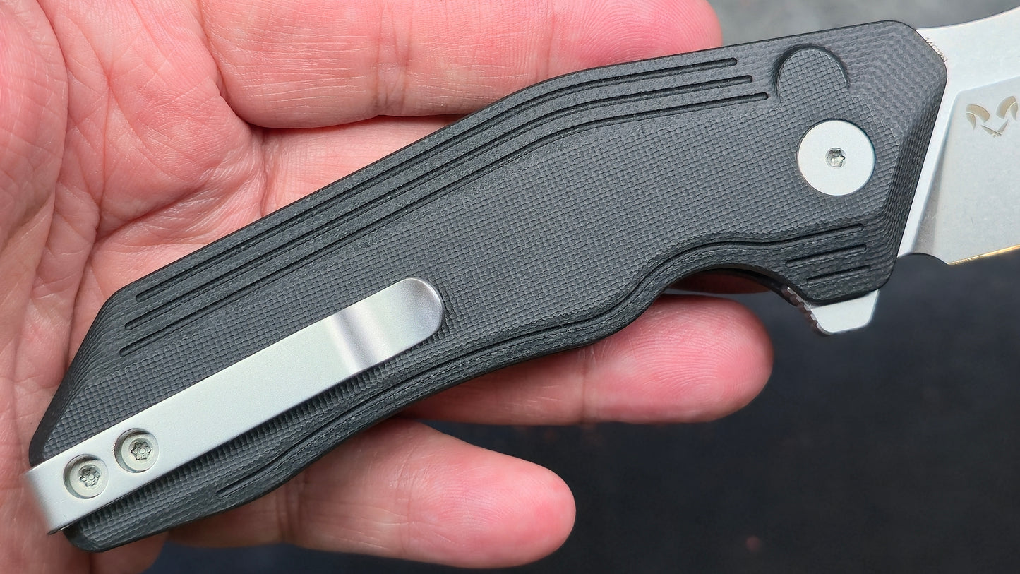 Kubey Yokai Folding Knife Black G10 Handle 14C28N (NEW)
