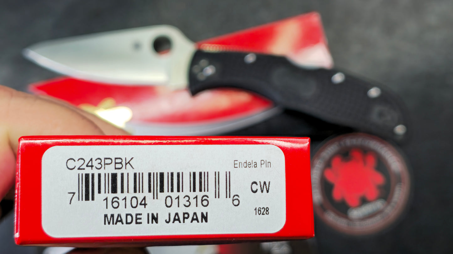 Spyderco Endela Lock Back Black FRN VG-10 (NEW)
