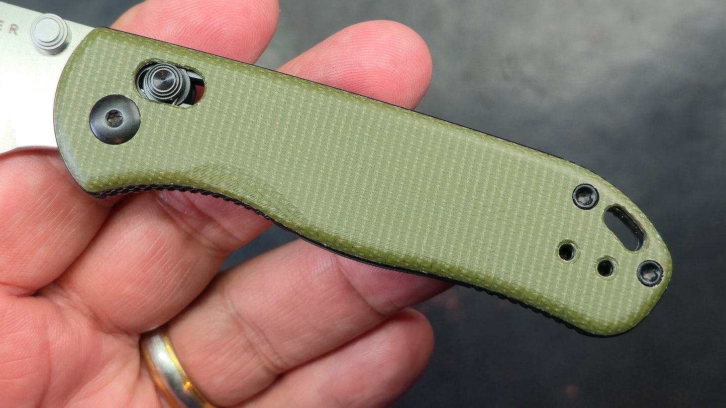 Kizer Drop Bear 2 Green Micarta Handle Nitro-V Clip Point (NEW)