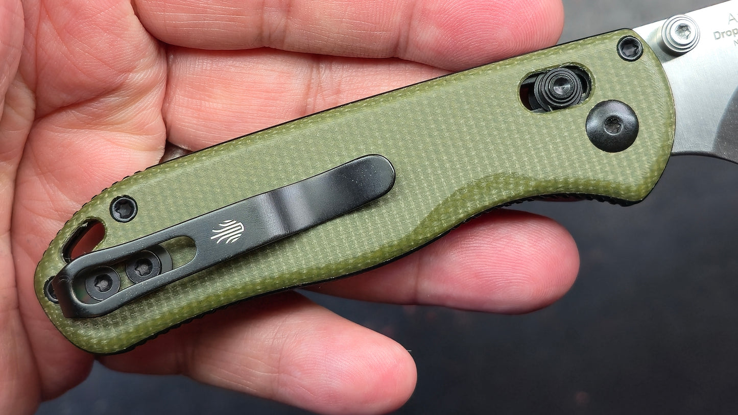 Kizer Drop Bear 2 Green Micarta Handle Nitro-V Clip Point (NEW)