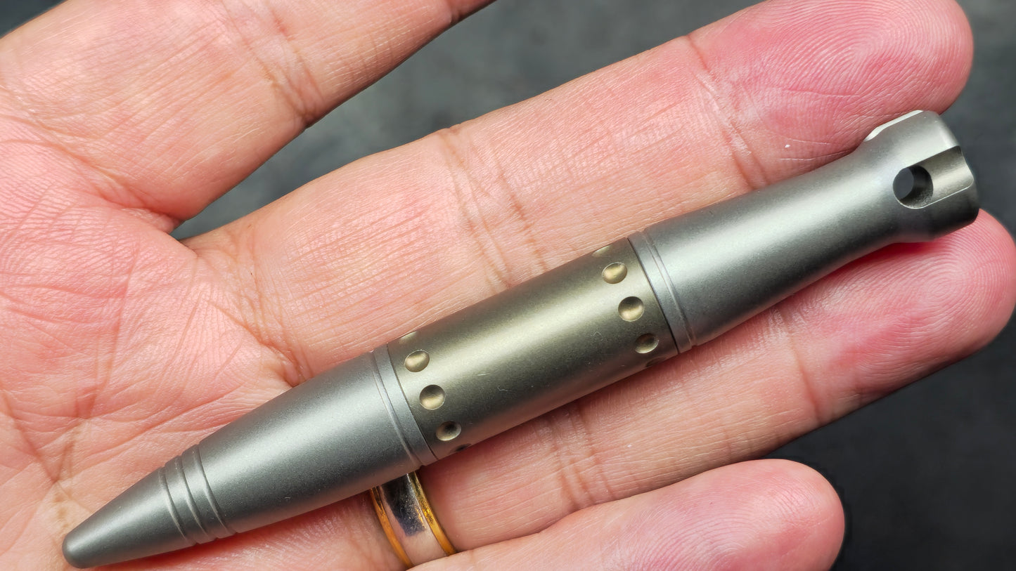 TwoSun Pen-07 Tactical Pen Titanium Alloy Body Black Ink (NEW)