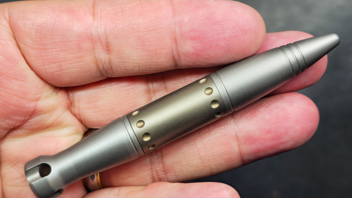 TwoSun Pen-07 Tactical Pen Titanium Alloy Body Black Ink (NEW)