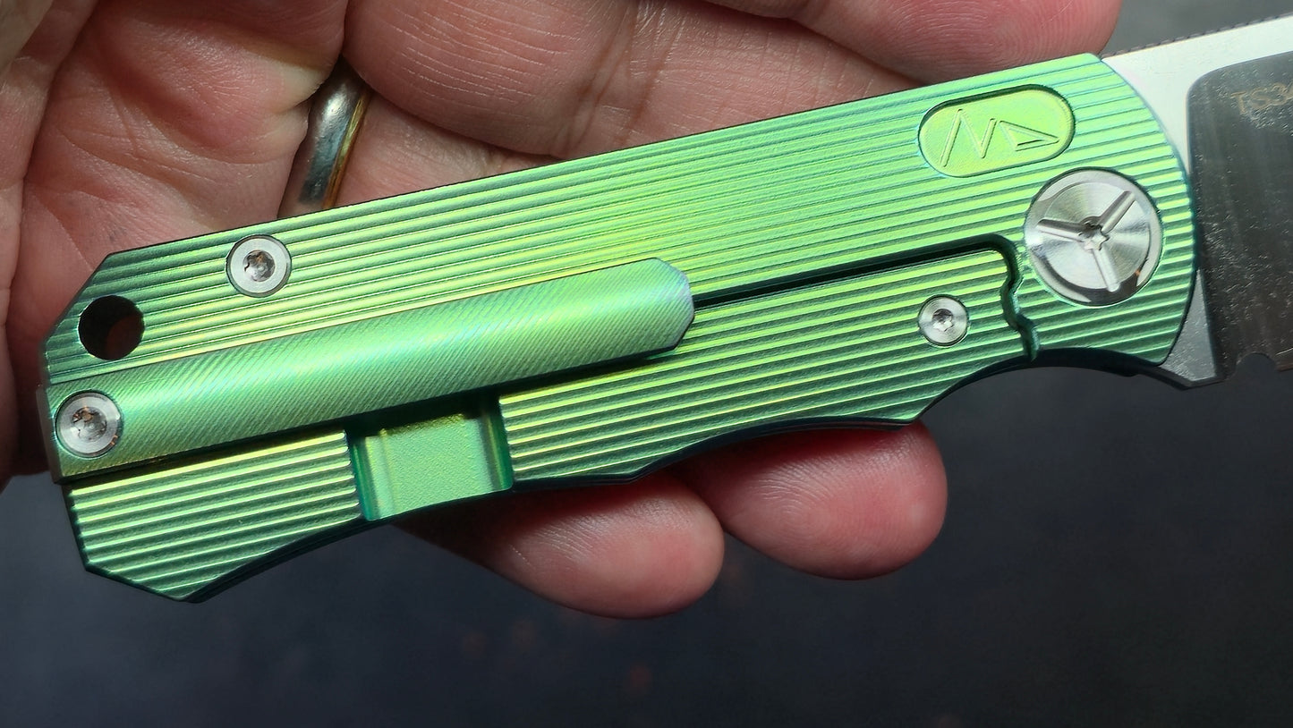 TwoSun TS349 Green Titanium Handle M390 (NEW)