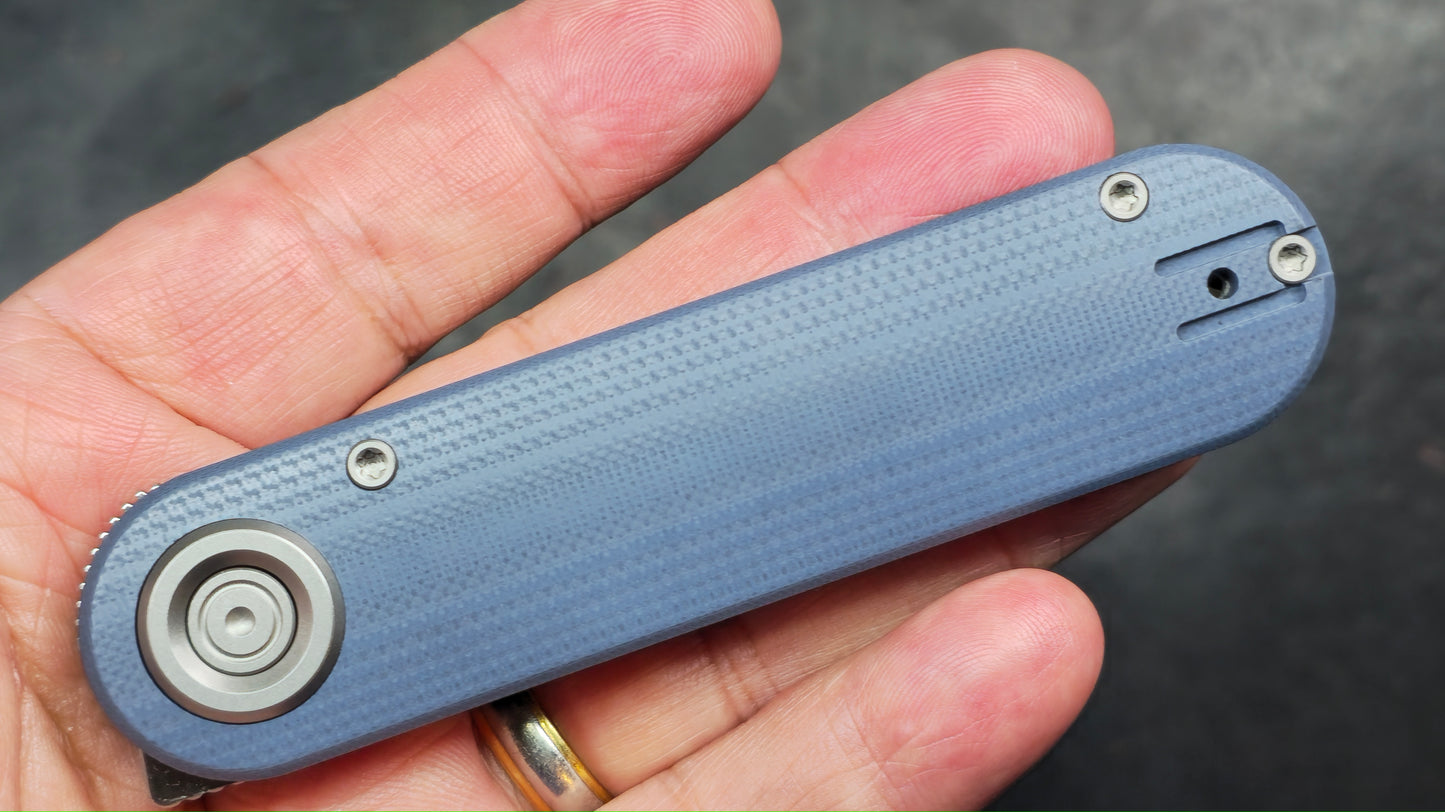 Vosteed Corgi V 295 Blue G10 Handle N690 Drop Point (New)