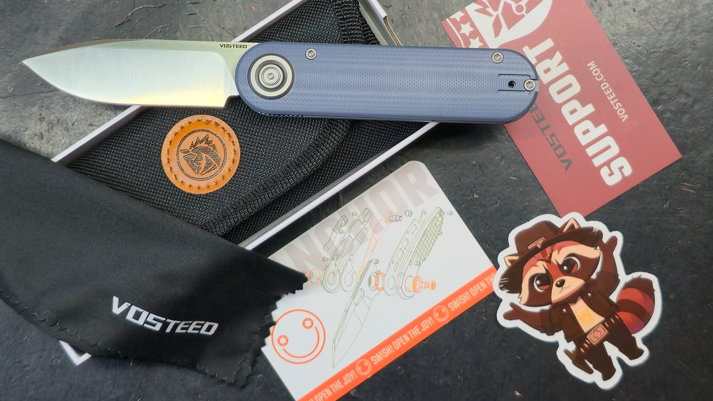 Vosteed Corgi V 295 Blue G10 Handle N690 Drop Point (New)