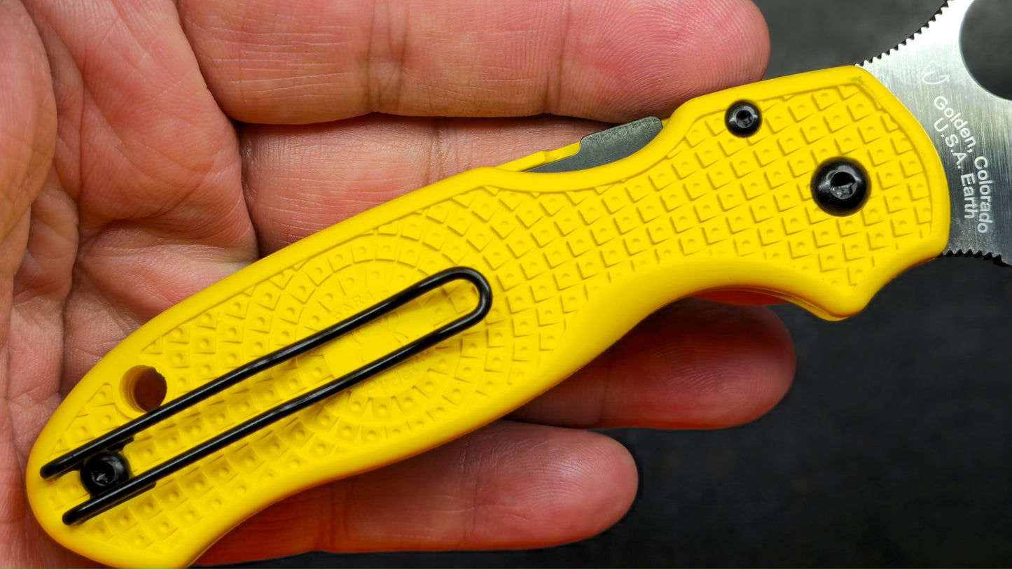 Spyderco Para 3 Salt Yellow FRN Handle Magnacut (NEW)