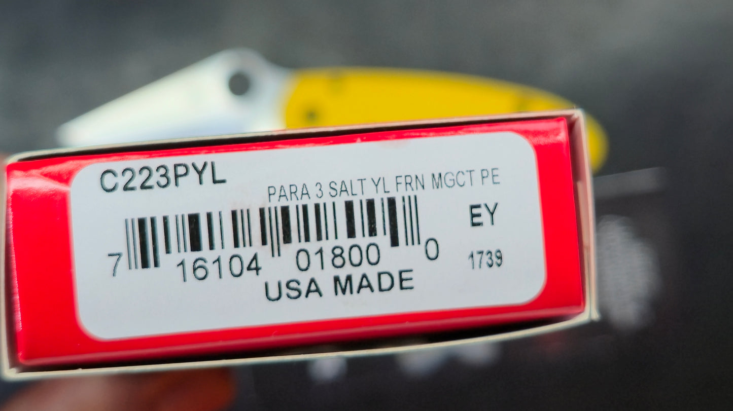 Spyderco Para 3 Salt Yellow FRN Handle Magnacut (NEW)