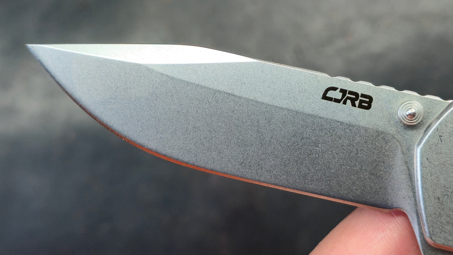 CJRB Chord Button Lock Folding Knife Stainless Skeletonized Handle AR-RPM9 (NEW)