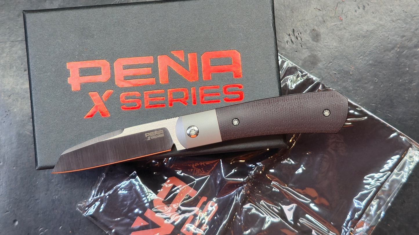 Pena X Series - Apache Kickstop Flipper - Micarta M390 (NEW)