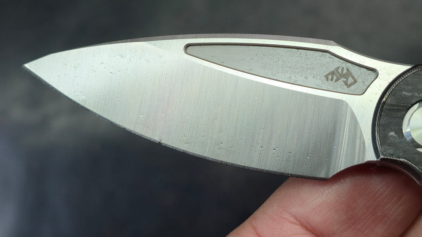TwoSun TS341 Sidewinder Front Flipper Titanium & CF Handle M390 (NEW)