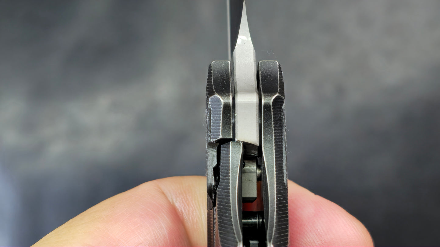TwoSun TS341 Sidewinder Front Flipper Titanium & CF Handle M390 (NEW)