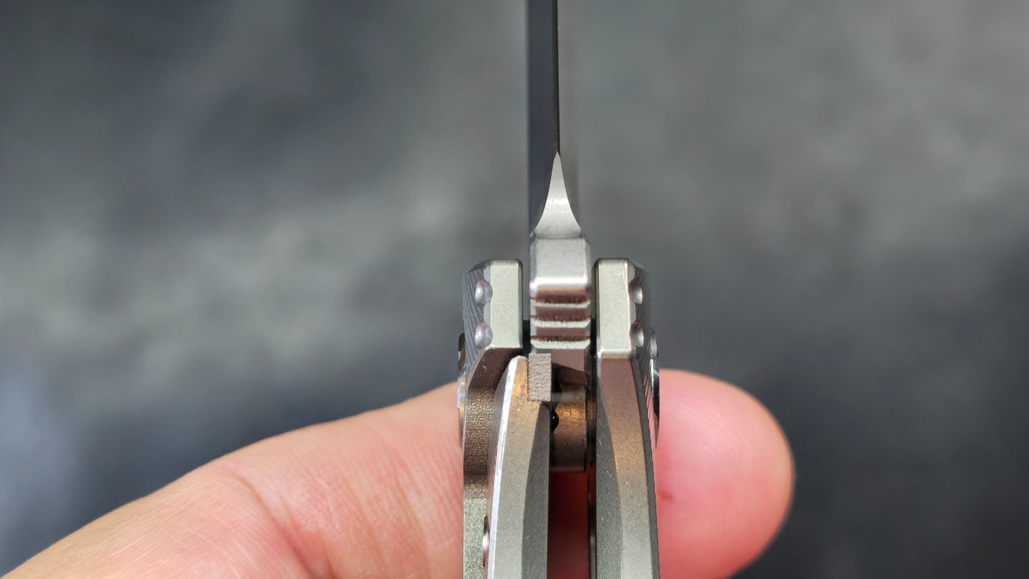 TwoSun TS298 Titanium Handle M390 Plain Edge (NEW)