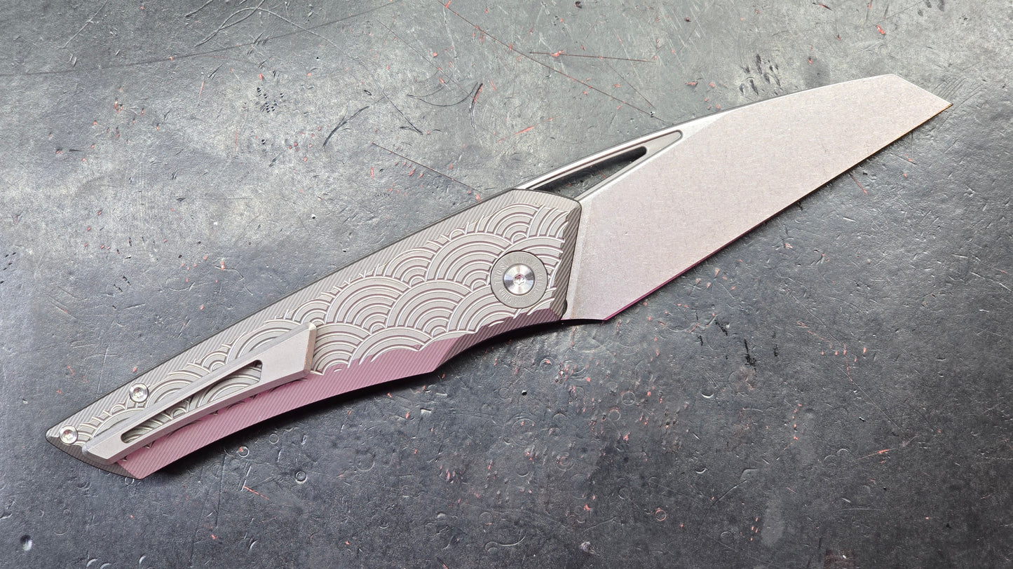 TwoSun TS193 Button Lock Titanium Handle D2 (NEW)