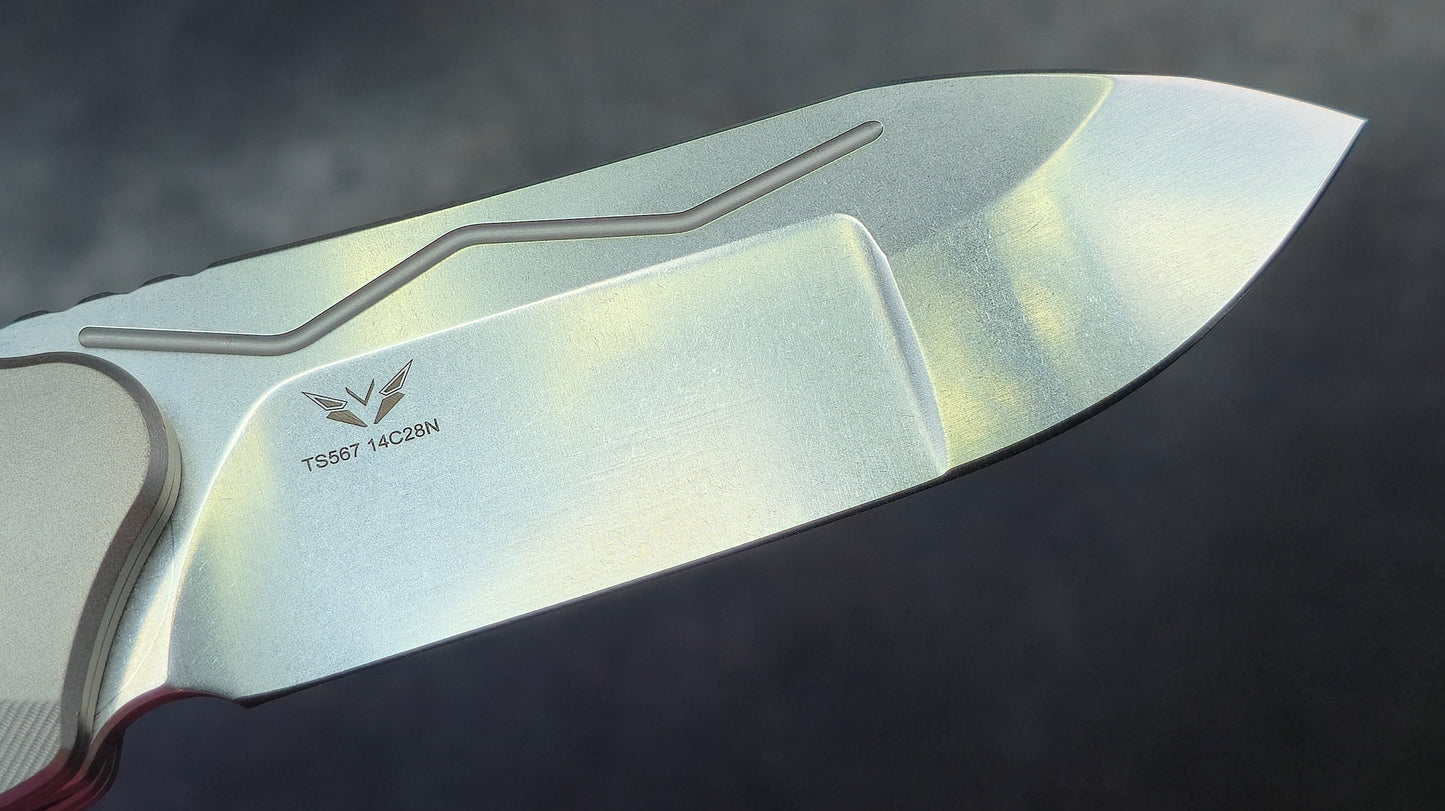 TWOSUN TS567 TC4 Titanium Handle 14C28N Blade (NEW)