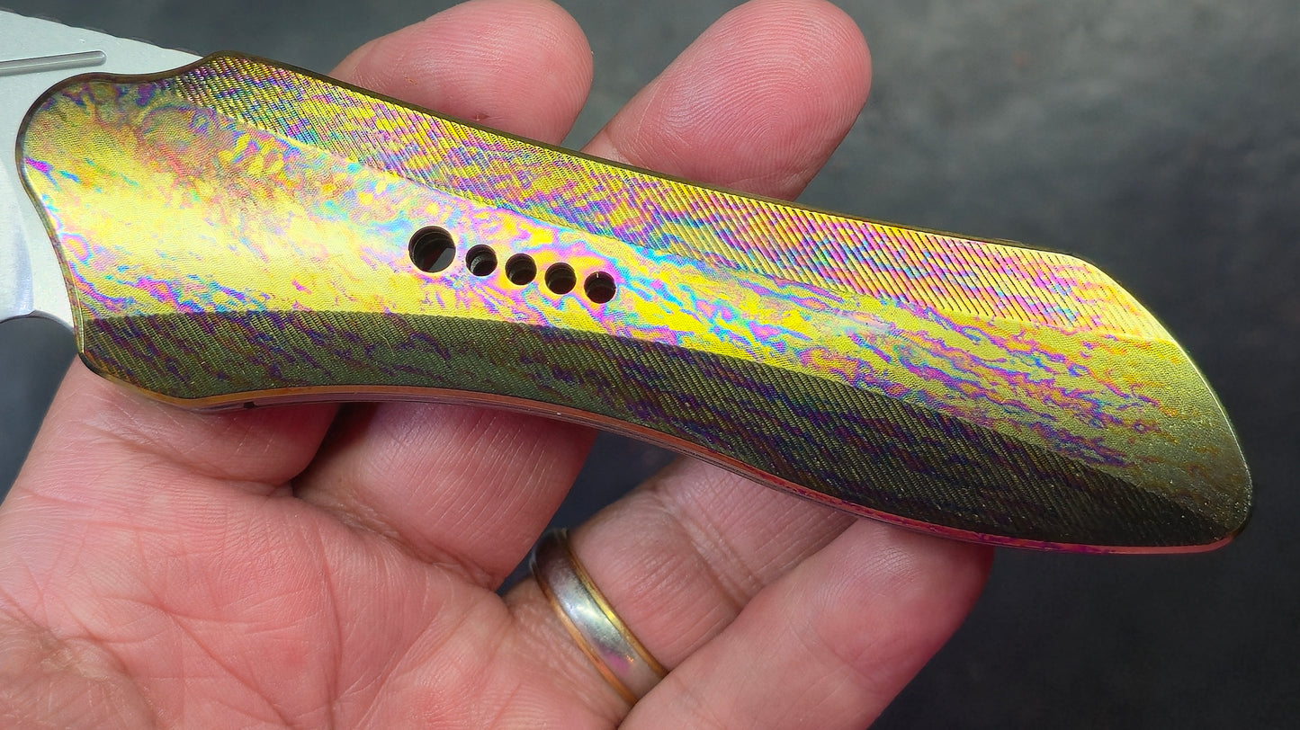 TWOSUN TS567 TC4 (COLOR) Titanium Handle 14C28N Blade (NEW)