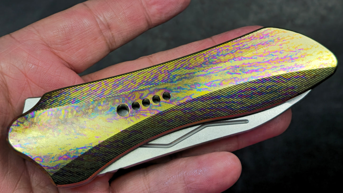 TWOSUN TS567 TC4 (COLOR) Titanium Handle 14C28N Blade (NEW)