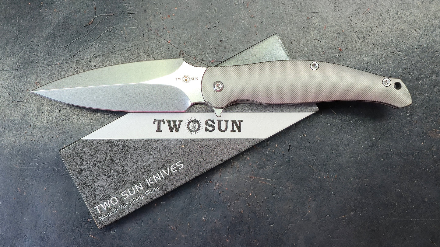 TWOSUN TS248 Titanium Handle M390 Blade (NEW)