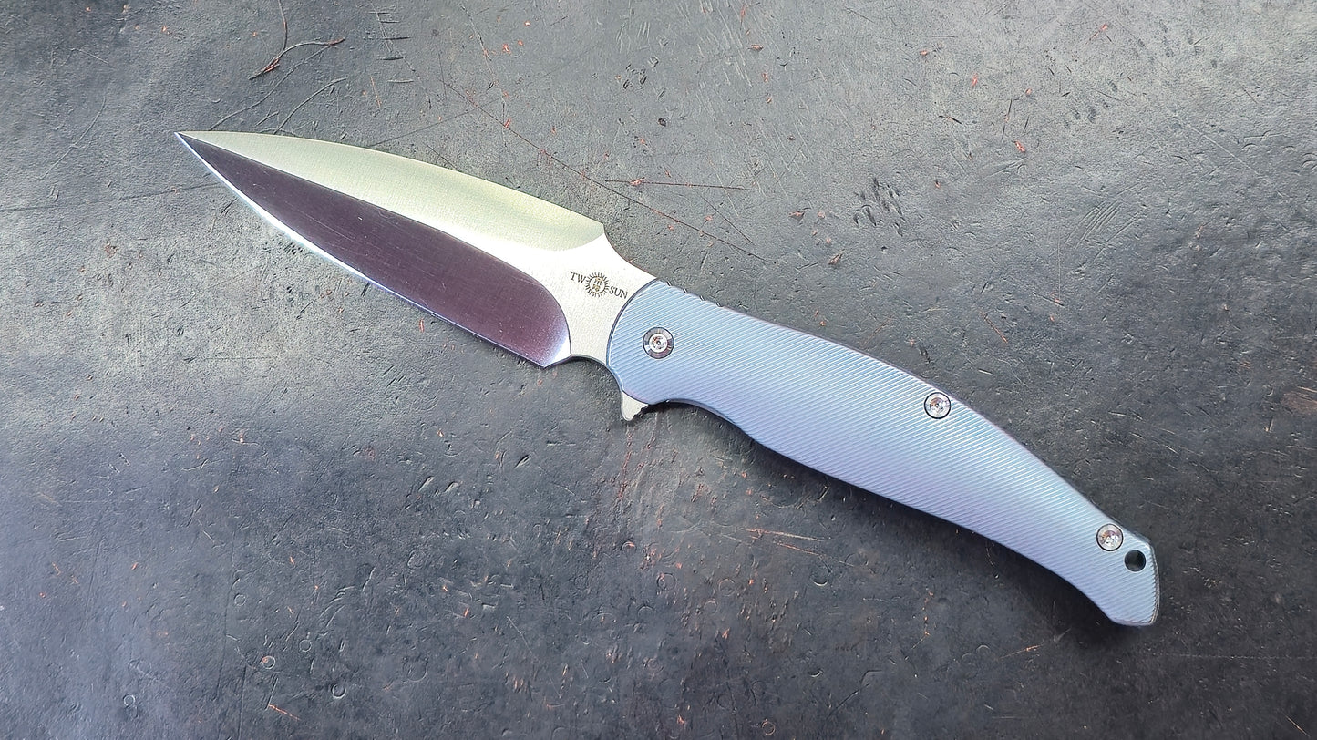 TWOSUN TS248 Titanium Handle 14C28N Blade (NEW)
