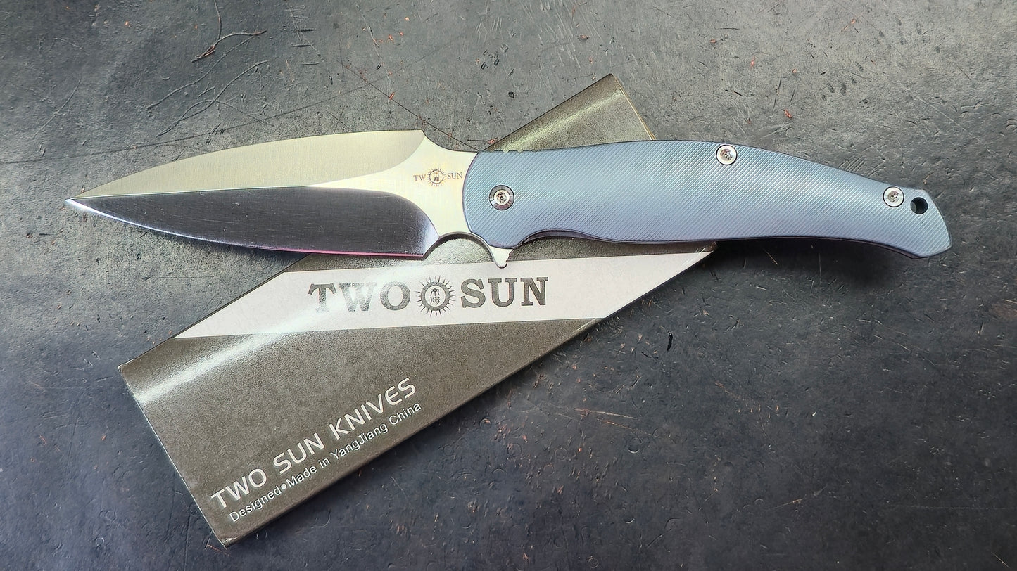 TWOSUN TS248 Titanium Handle 14C28N Blade (NEW)