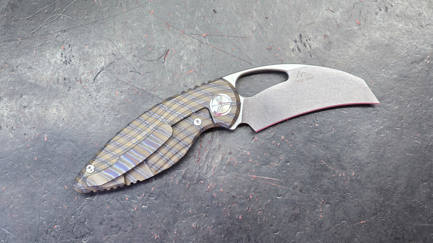 TWOSUN TS32 (FIRE) Titanium Handle M390 Blade (NEW)