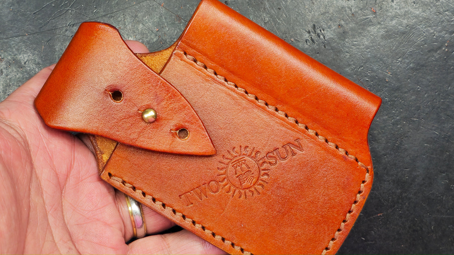 TwoSun Leather Knife Sheath with Pen Holder (NEW)