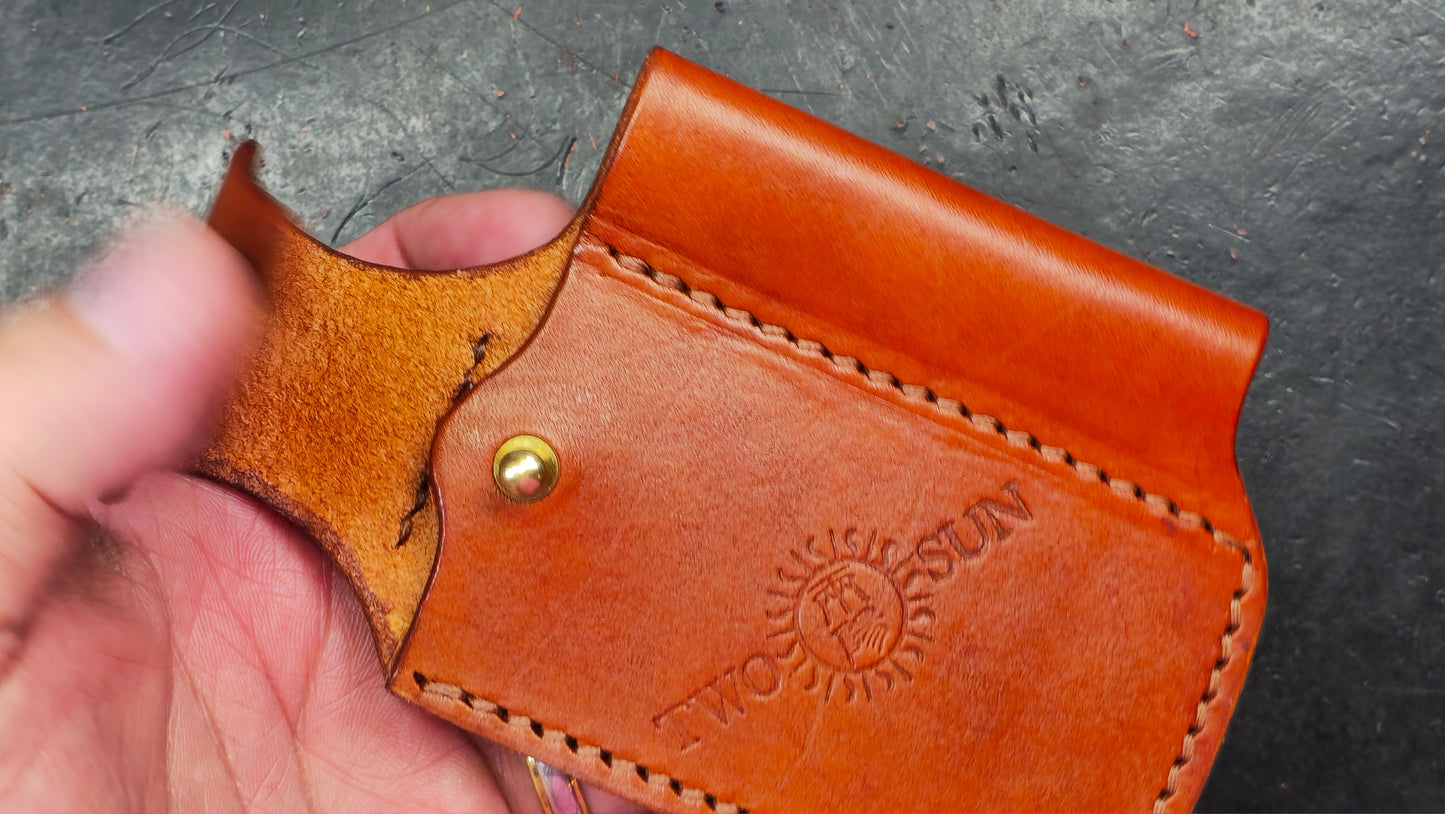 TwoSun Leather Knife Sheath with Pen Holder (NEW)