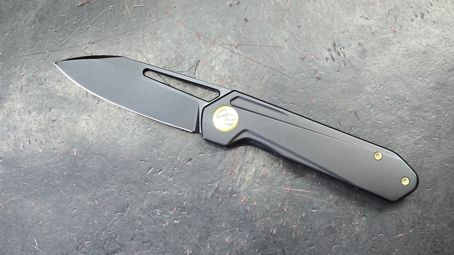 Kubey Royal Frame Lock Black Titanium Handle M390 (NEW)