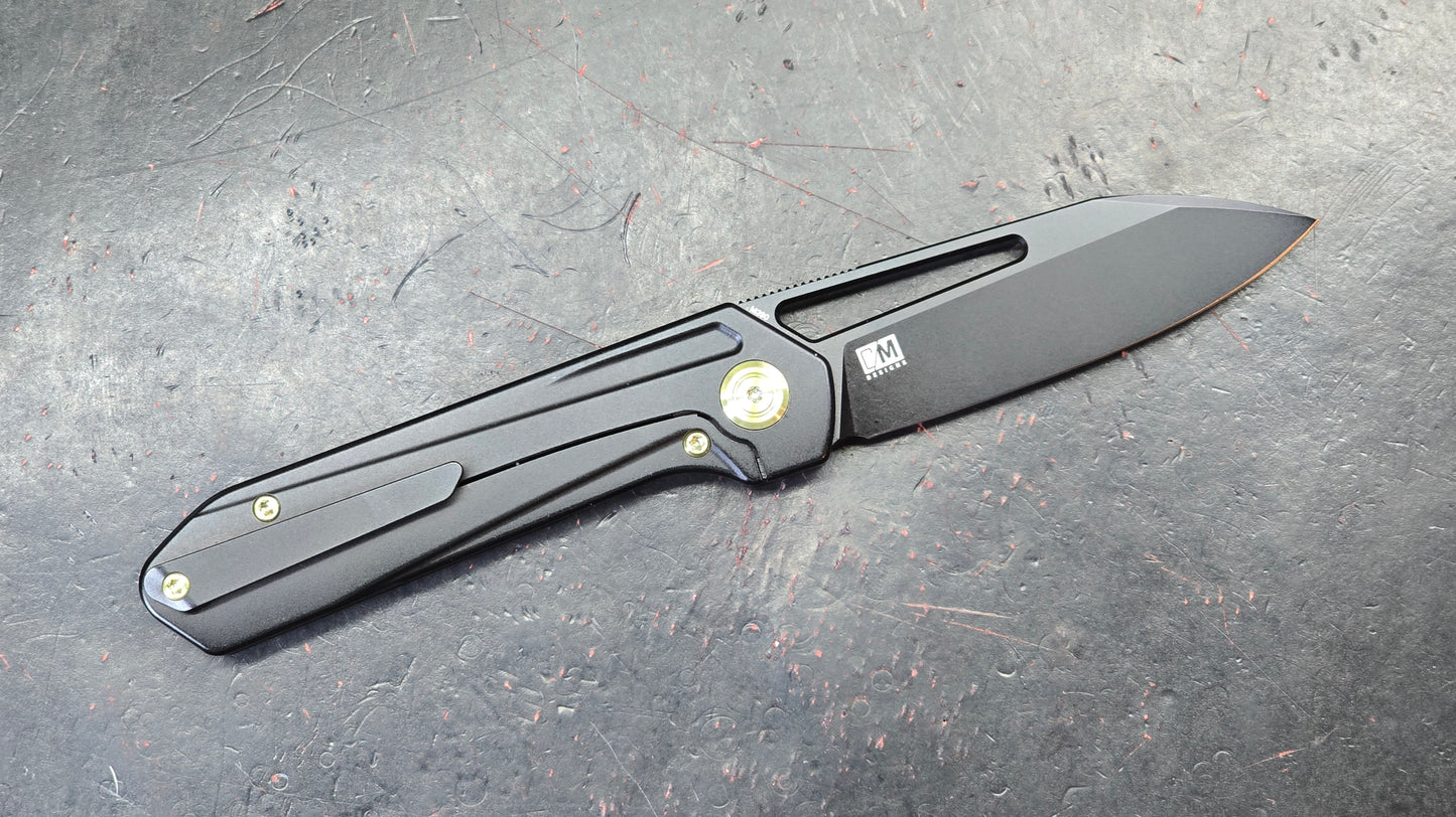 Kubey Royal Frame Lock Black Titanium Handle M390 (NEW)