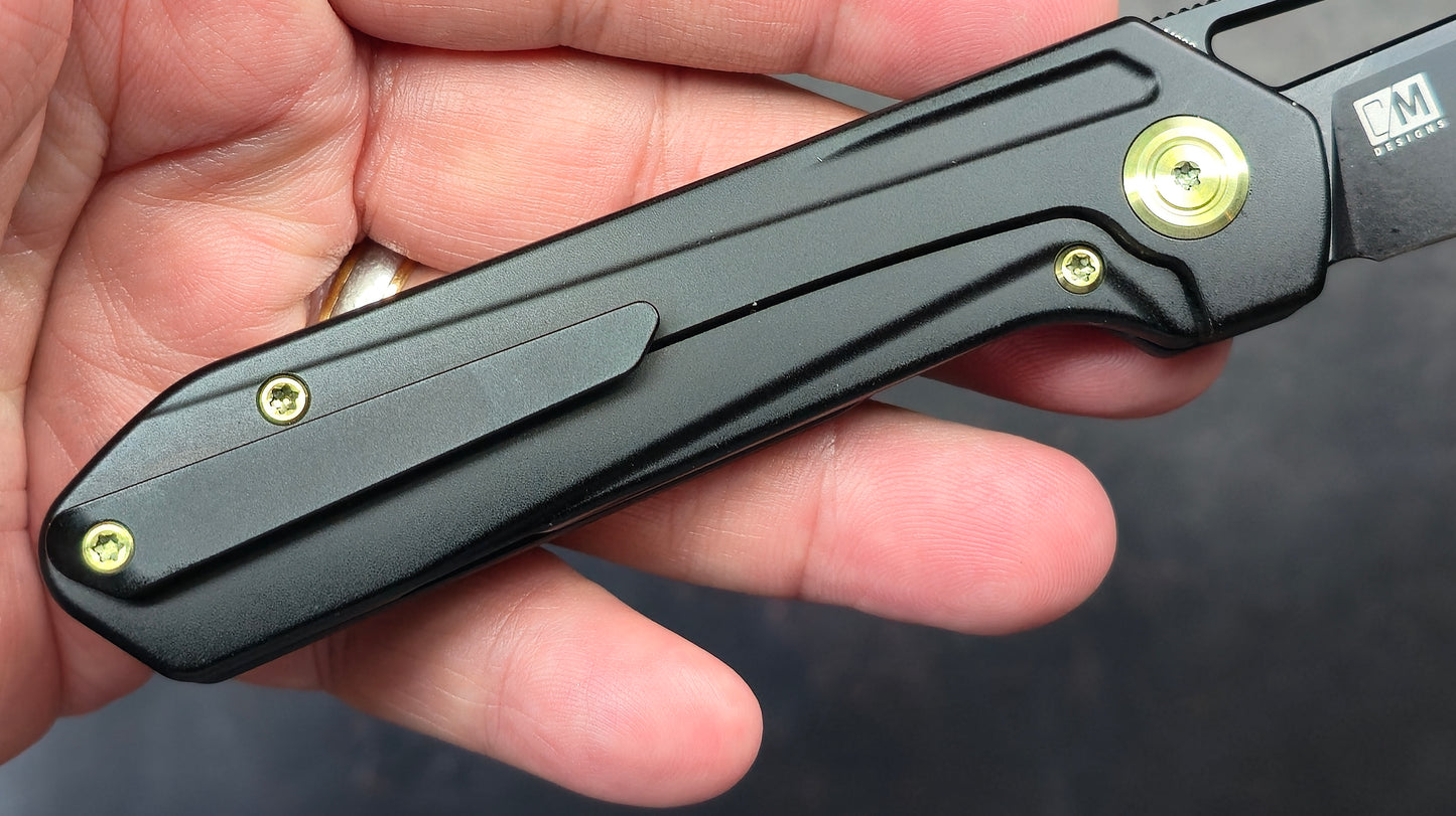 Kubey Royal Frame Lock Black Titanium Handle M390 (NEW)