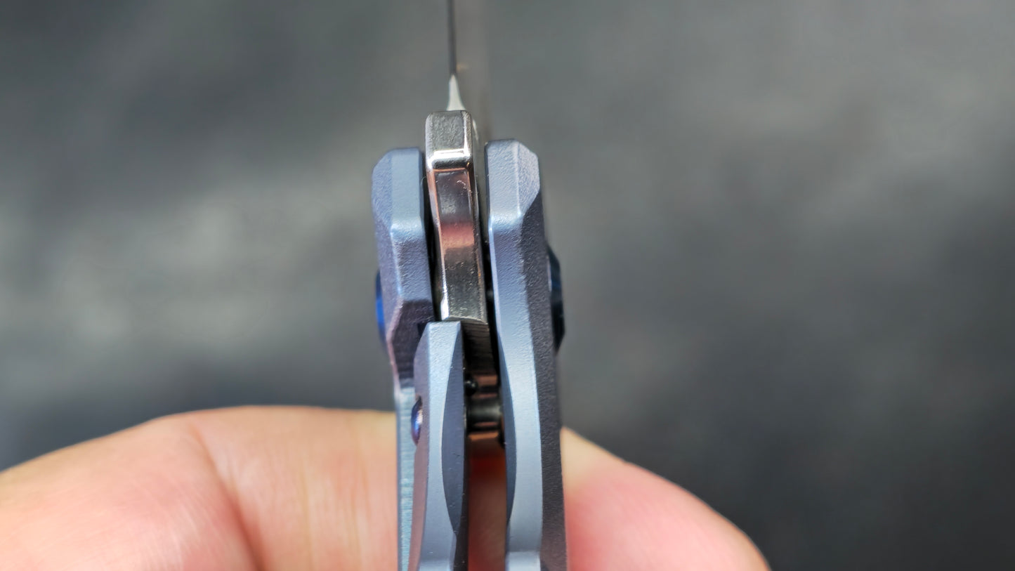 Kansept Anomaly Blue Orange Peel Titanium Handle S35VN (NEW - OPEN BOX) (Copy)