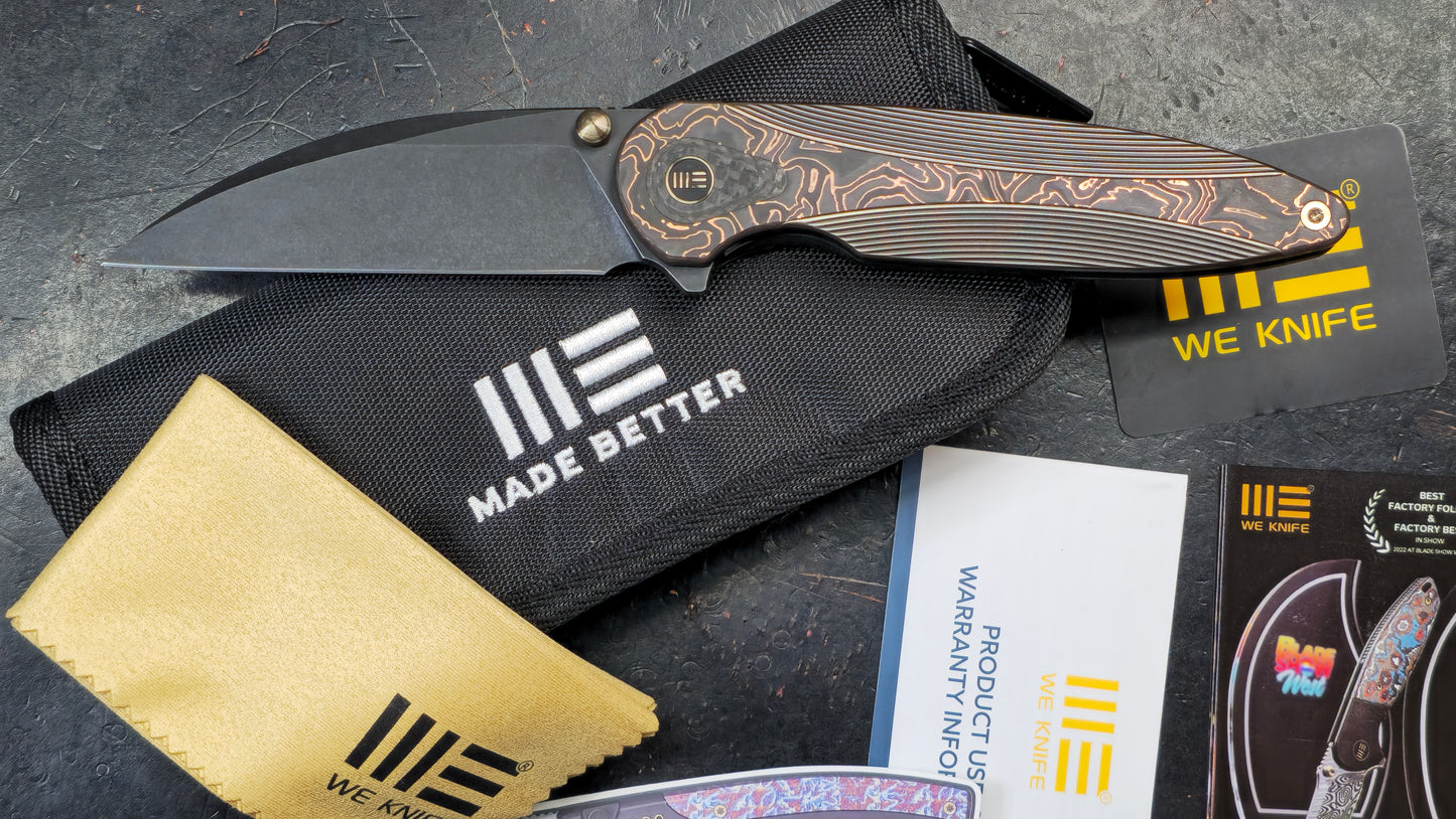 WE Zenthra Bronze/Black Titanium/Copper Foil Carbon Fiber Handle M390 (NEW)