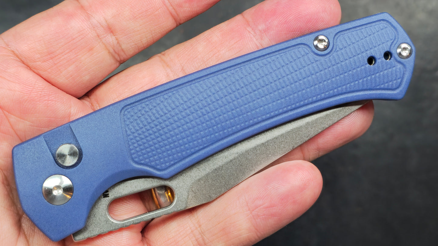 Artisan Cutlery Revel Folding Knife Blue FRN Handle S90V (NEW)